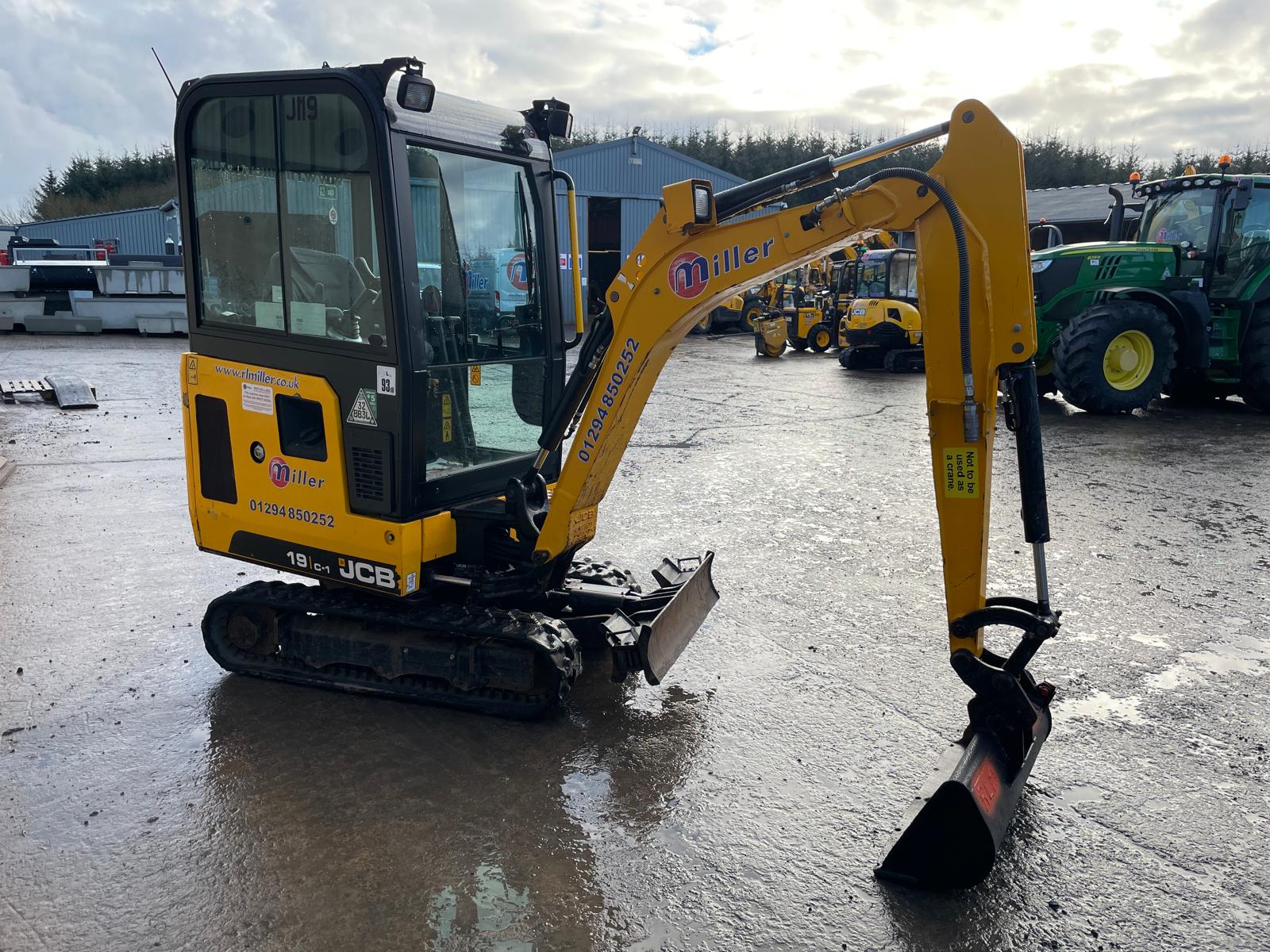 JCB 19C mini excavator side view