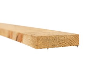 Single pressure-treated timber joist for decking, fencing, or general outdoor construction