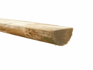 Single half round timber rail for fencing, edging, and outdoor construction projects