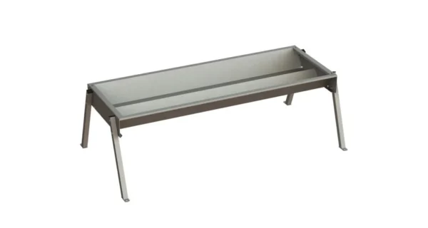 IAE double-sided free-standing cattle trough with steel legs, livestock feeding equipment
