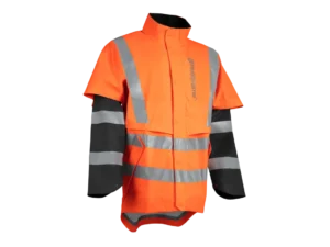 Husqvarna functional hi-vis rain jacket PPE from R & L Miller Ayrshire Glasgow Dumfries Scotland