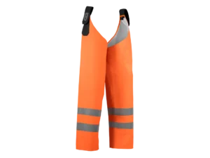 Husqvarna hi-vis rain chaps functional PPE from R & L Miller Ayrshire Glasgow Dumfries Scotland
