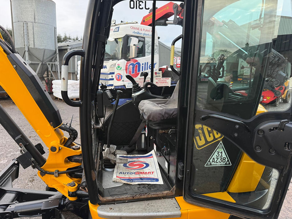 JCB 8026 CTS cab controls and interior