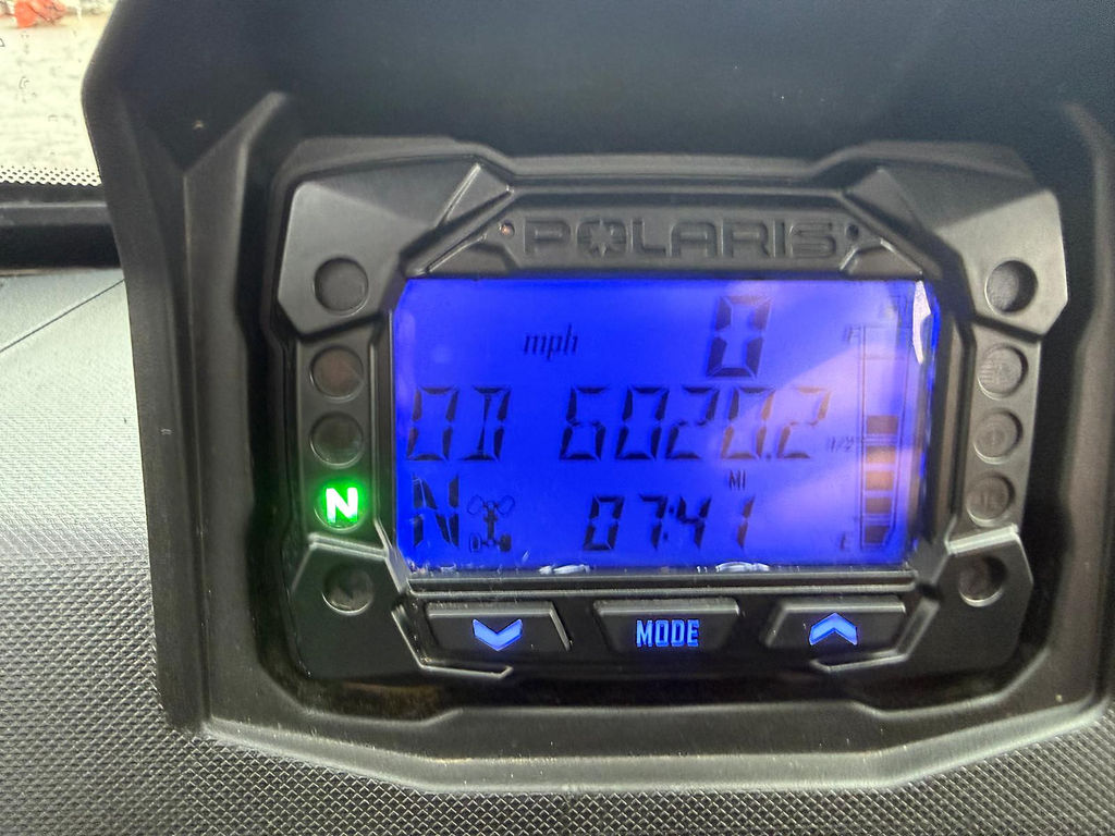 Polaris Ranger diesel UTV dashboard showing recorded hours
