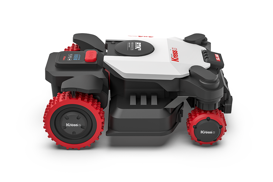 Kress KR280E robotic lawn mower for sloped gardens and uneven terrain
