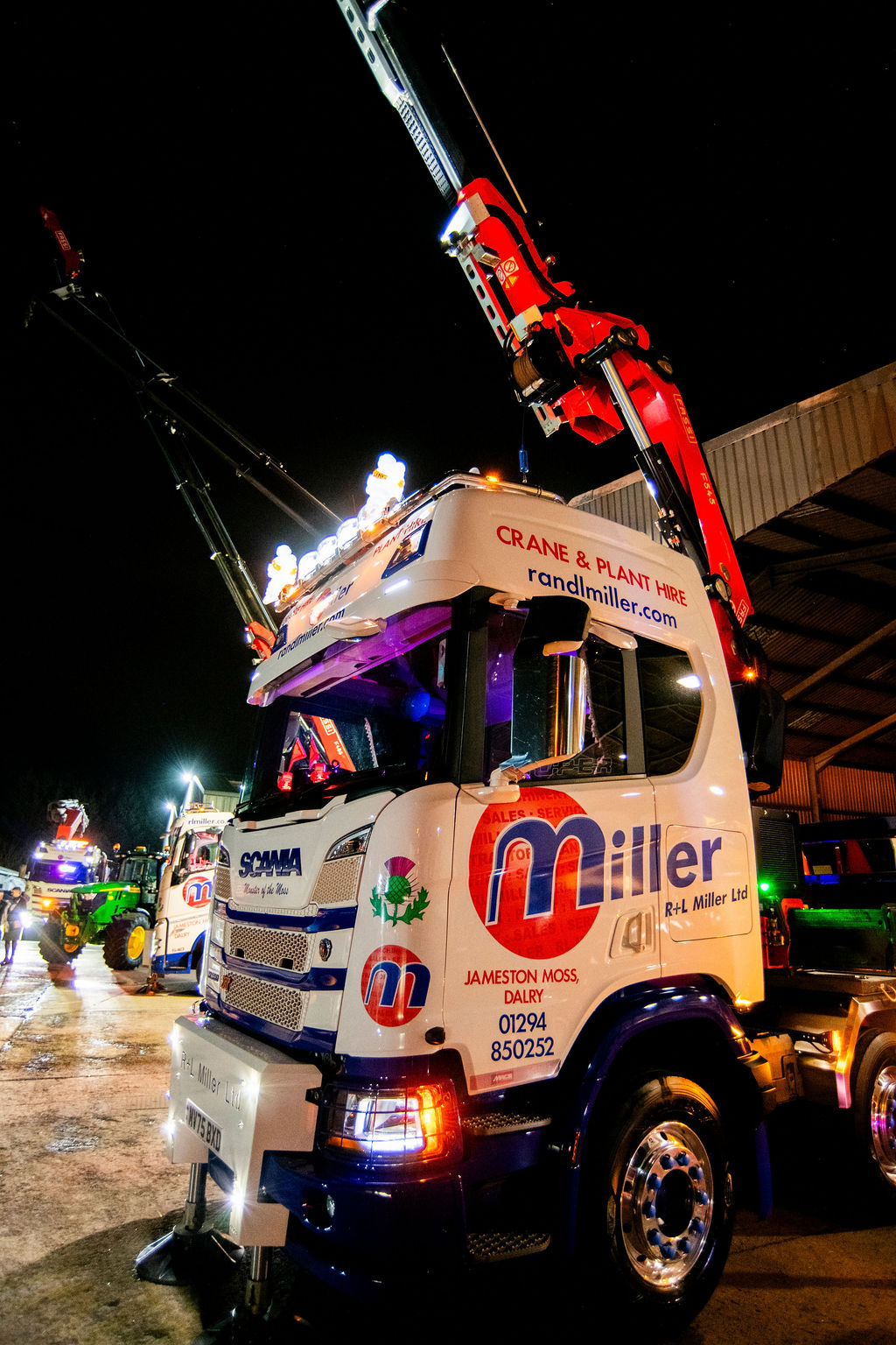R and L Miller Scania R5 560 HIAB crane and plant transport lorry