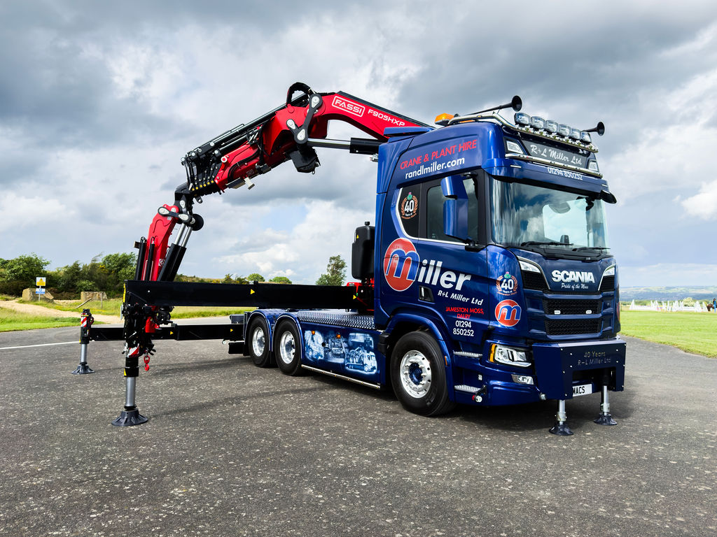 R and L Miller Scania R660 specialist HIAB lorry