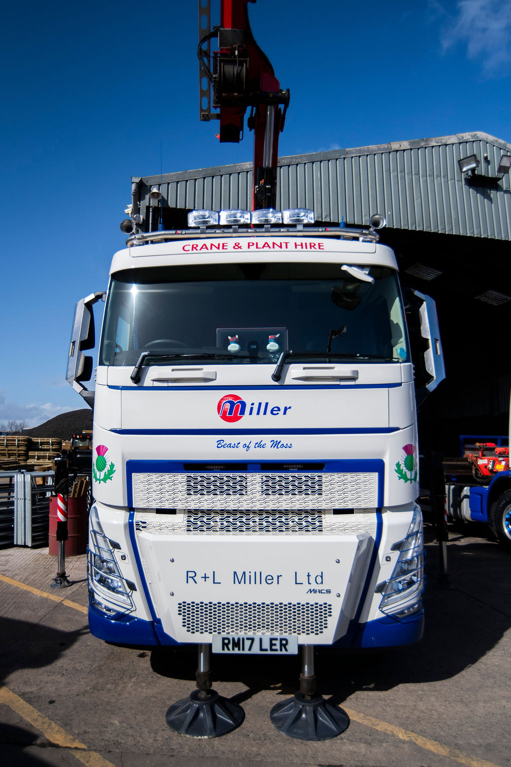 R and L Miller Volvo HIAB crane vehicle